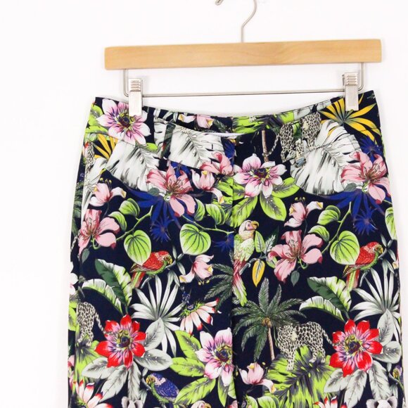 *Raffaello Rossi Dora Cropped Floral & Animal Print Straight Leg Pants - Picture 3 of 6